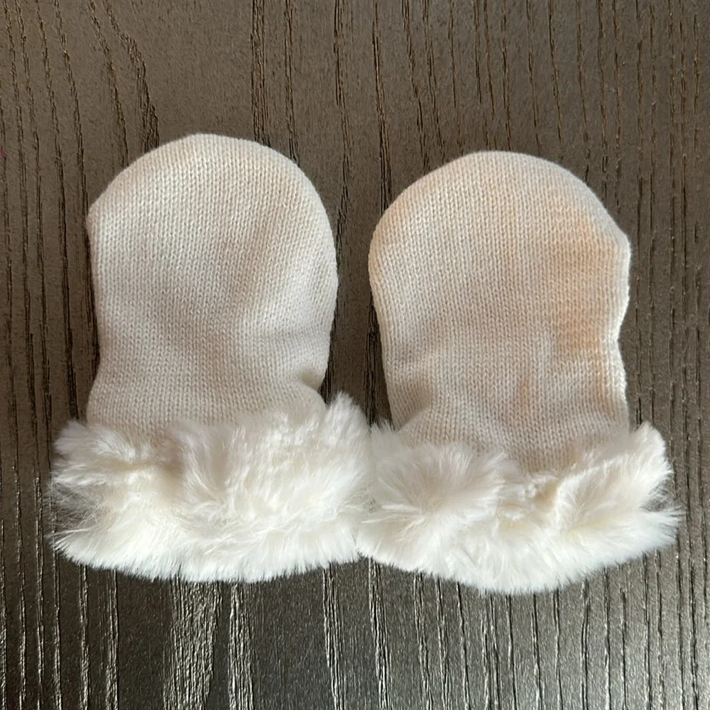 Janie and Jack Red Reindeer mittens
